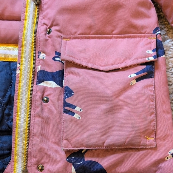 Boden Pink Coat with Rabbit Design - Picture 4 of 8